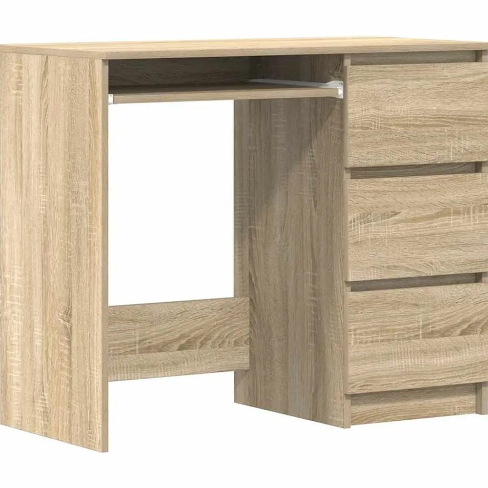 vidaXL Escritorio madera contrachapada color 90x45x76 cm Roble Sonoma Clearance