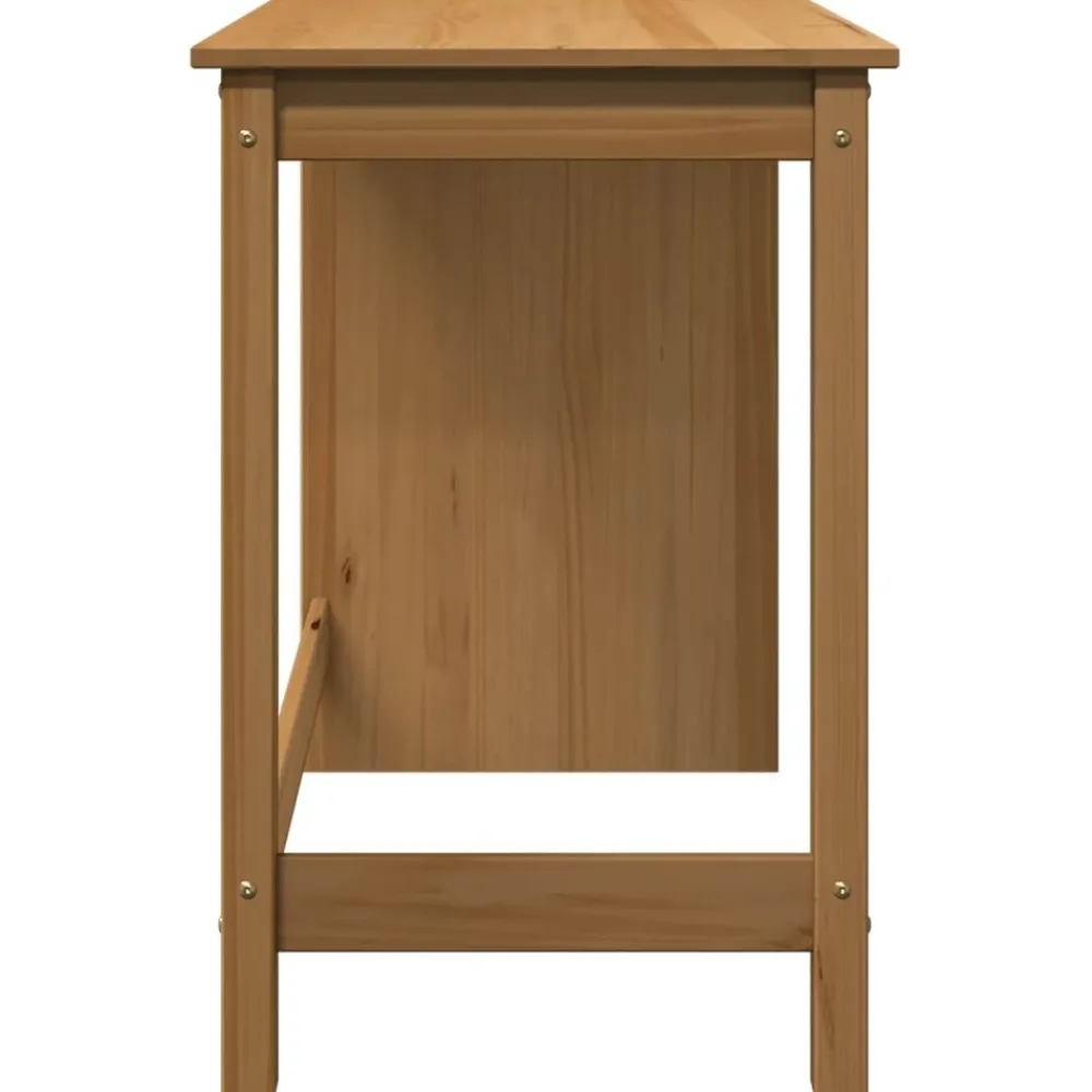 vidaXL Mobiliario De Oficina-Escritorio Marrón miel 112 x 50 x 75 cm Madera de Pino Macizo