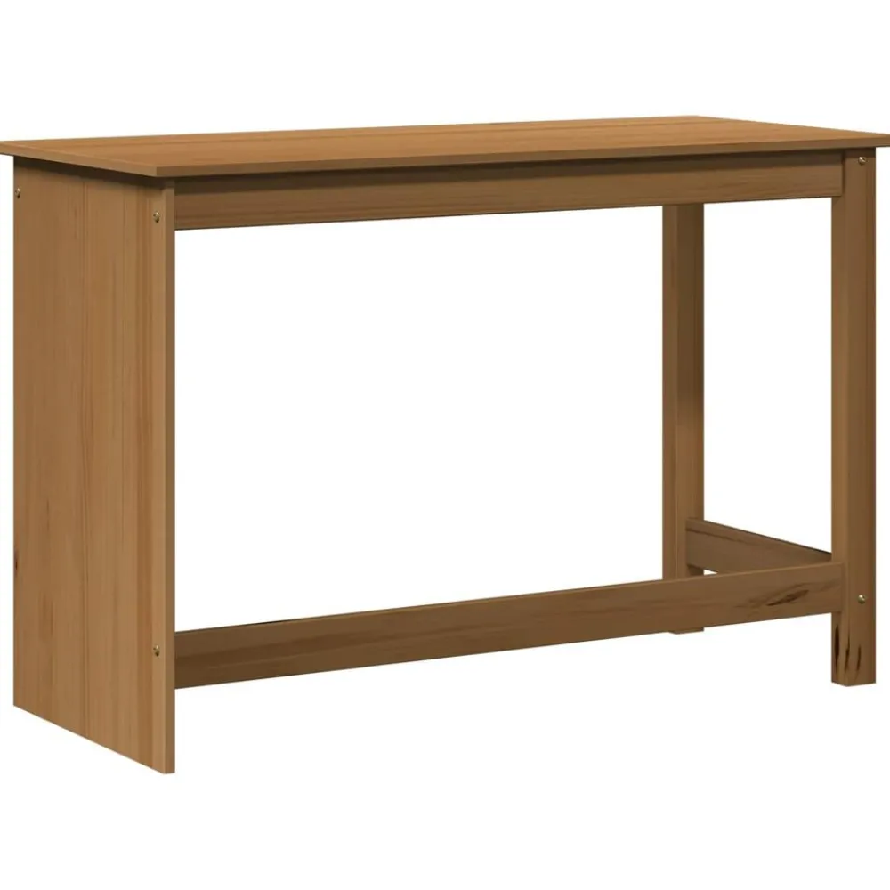 vidaXL Mobiliario De Oficina-Escritorio Marrón miel 112 x 50 x 75 cm Madera de Pino Macizo