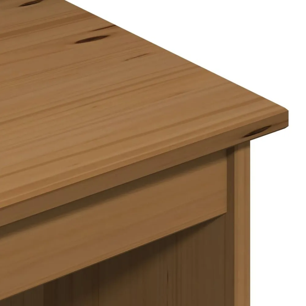 vidaXL Mobiliario De Oficina-Escritorio Marrón miel 112 x 50 x 75 cm Madera de Pino Macizo