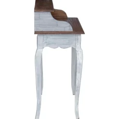 vidaXL Mobiliario De Oficina-Escritorio Marrón y 80 x 40 x 92 cm Madera maciza de Caoba