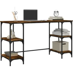 vidaXL Mobiliario De Oficina-Escritorio metal madera ingeniería 140x50x75 cm