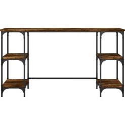 vidaXL Mobiliario De Oficina-Escritorio metal madera ingeniería 140x50x75 cm