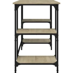 vidaXL Mobiliario De Oficina-Escritorio metal madera de ingeniería 140x50x75 cm