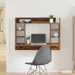 vidaXL Mobiliario De Oficina-Escritorio Montado en la Pared Madera vieja 105 x 48 x 75 cm