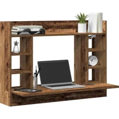 vidaXL Mobiliario De Oficina-Escritorio Montado en la Pared Madera vieja 105 x 48 x 75 cm
