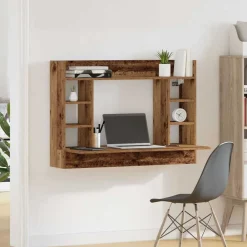 vidaXL Mobiliario De Oficina-Escritorio Montado en la Pared Madera vieja 105 x 48 x 75 cm