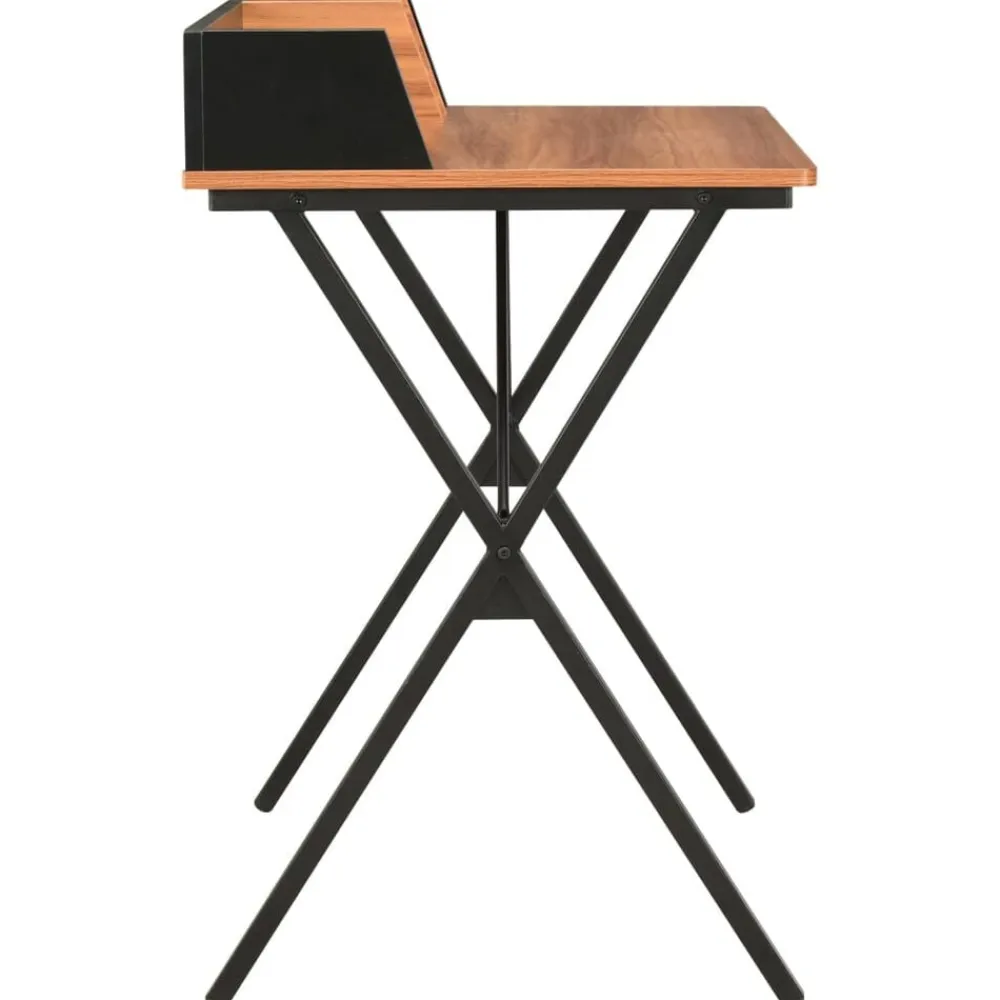 vidaXL Mobiliario De Oficina-Escritorio negro y marrón 80x50x84 cm