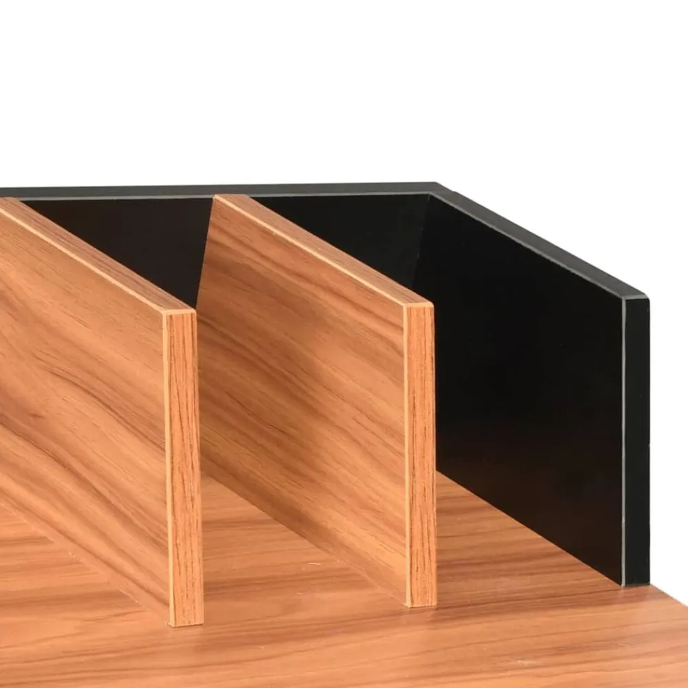 vidaXL Mobiliario De Oficina-Escritorio negro y marrón 80x50x84 cm