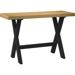 vidaXL Mobiliario De Oficina-Escritorio NOAIN patas en X madera maciza pino 120x50x75 cm