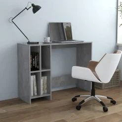 vidaXL Escritorio notebook contrachapado gris hormigón 102,5x35x75 cm Gris hormig&oacute;n Best