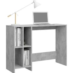 vidaXL Escritorio notebook contrachapado gris hormigón 102,5x35x75 cm Gris hormigón Best