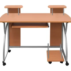 vidaXL Escritorio ordenador madera contrachapada marrón 110x52x88,5 cm Marr&oacute;n Sale