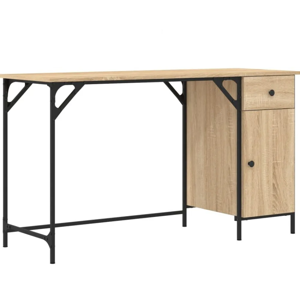 vidaXL Mobiliario De Oficina-Escritorio ordenador madera ingeniería 131x48x75cm