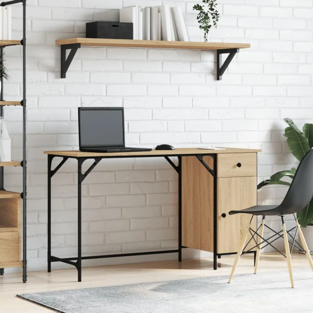 vidaXL Mobiliario De Oficina-Escritorio ordenador madera ingeniería 131x48x75cm