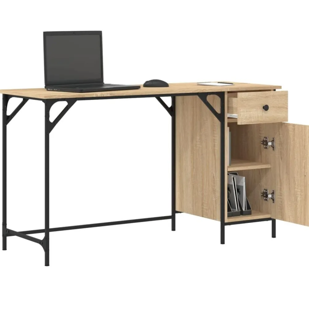 vidaXL Mobiliario De Oficina-Escritorio ordenador madera ingeniería 131x48x75cm