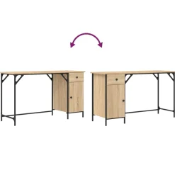vidaXL Mobiliario De Oficina-Escritorio ordenador madera ingeniería 131x48x75cm