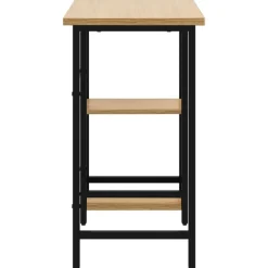 vidaXL Mobiliario De Oficina-Escritorio para ordenador MDF metal negro roble 80x40x72 cm