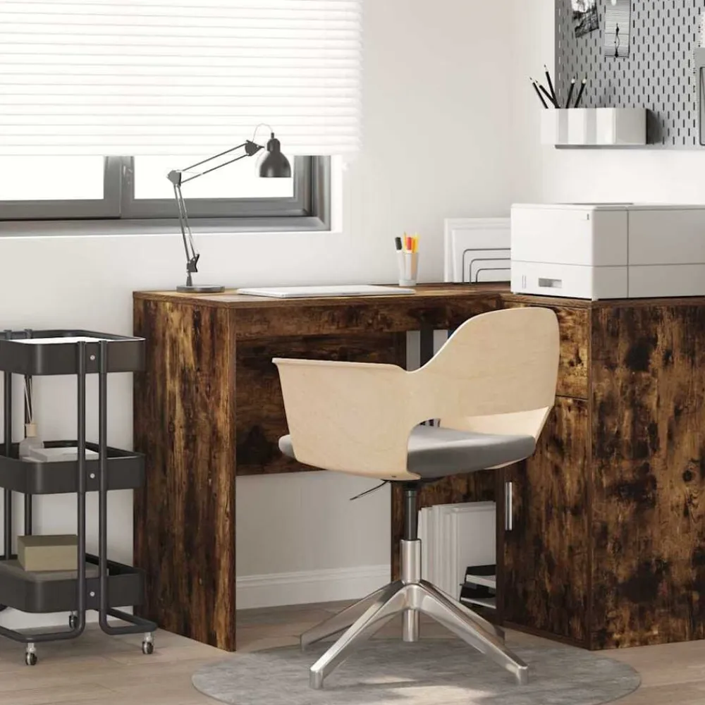 vidaXL Escritorio 102 x 50 x 75 cm Madera de ingeniería Roble ahumado