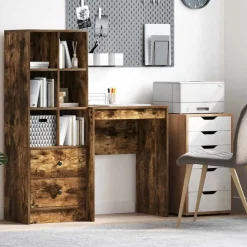 vidaXL Escritorio 60 x 40 x 76 cm Roble ahumado Outlet