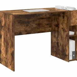 vidaXL Escritorio 109 x 50 x 78 cm Madera de ingeniería Roble ahumado Clearance
