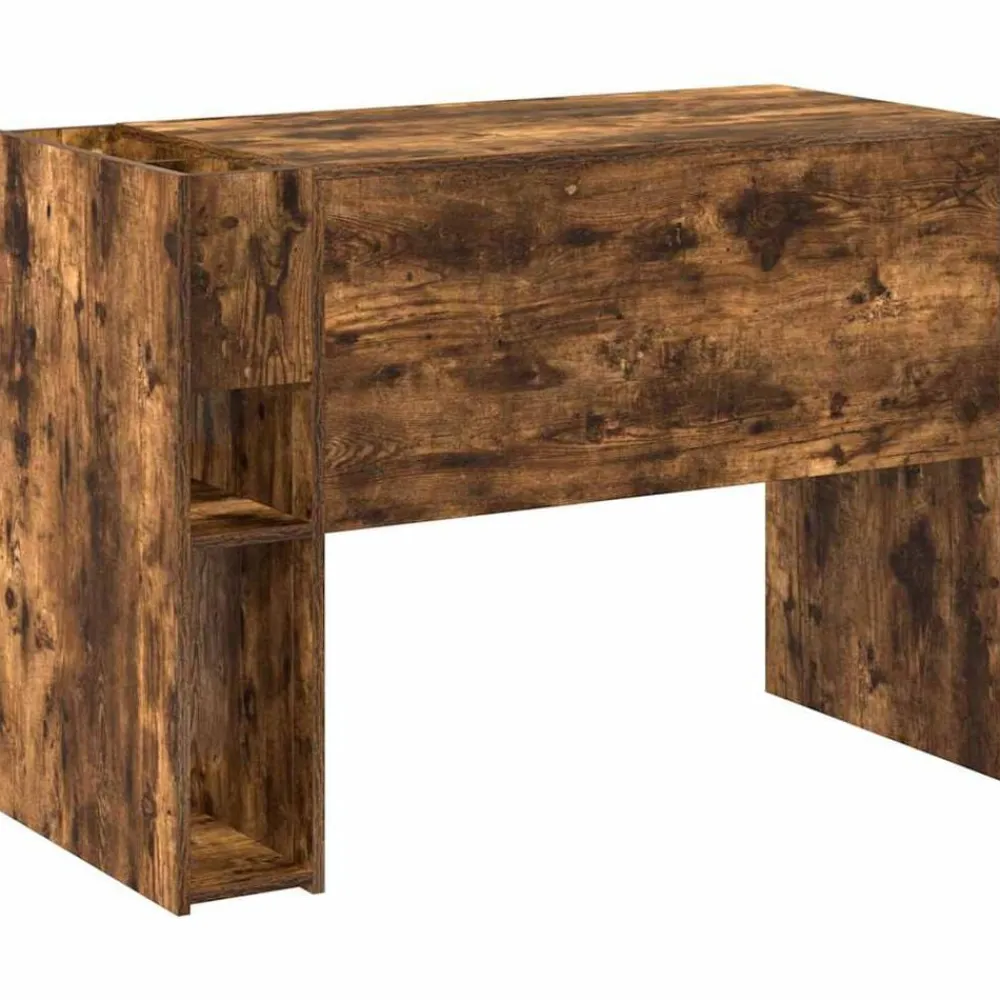 vidaXL Escritorio 109 x 50 x 78 cm Madera de ingeniería Roble ahumado Clearance