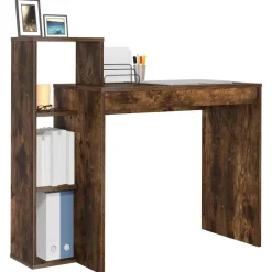 vidaXL Escritorio 100 x 40 x 90 cm Madera de ingeniería Roble ahumado Hot