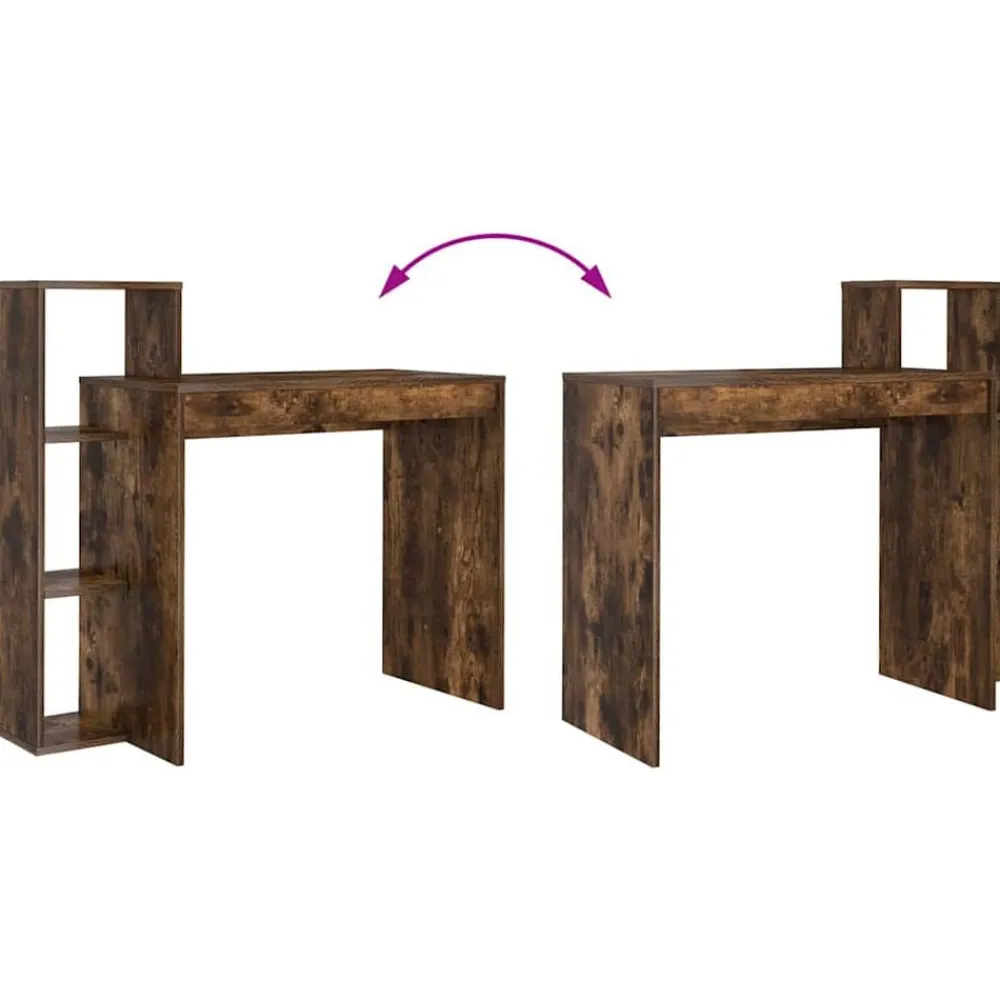 vidaXL Escritorio 100 x 40 x 90 cm Madera de ingeniería Roble ahumado Hot