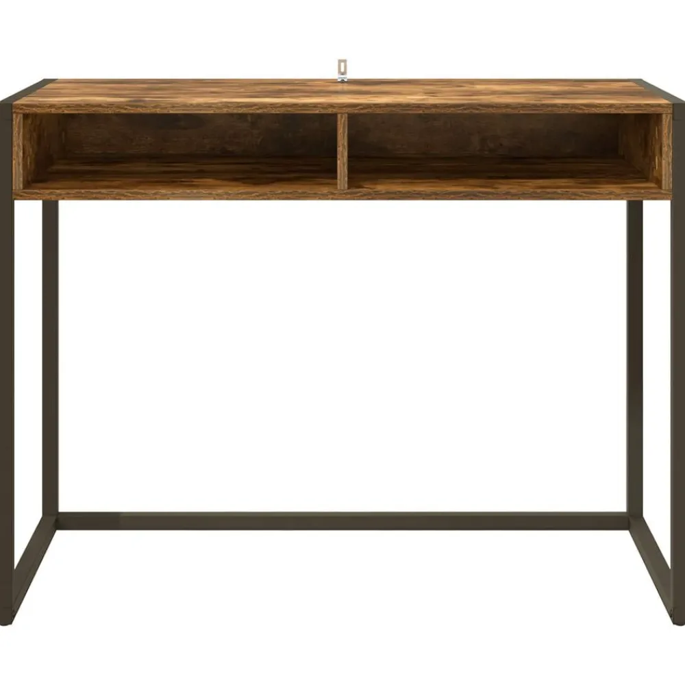 vidaXL Mobiliario De Oficina-Escritorio Roble Humo 100 x 50 x 75 cm Madera contrachapada