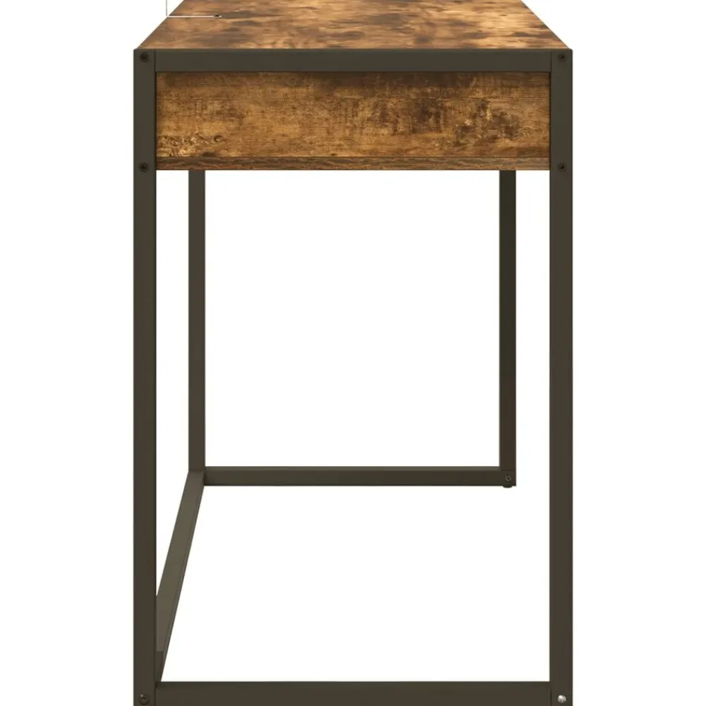 vidaXL Mobiliario De Oficina-Escritorio Roble Humo 100 x 50 x 75 cm Madera contrachapada