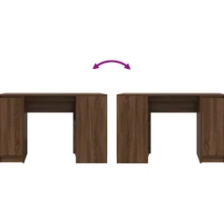 vidaXL Mobiliario De Oficina-Escritorio roble marrón 120x42x76 cm madera de ingeniería