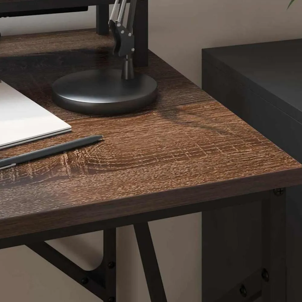 vidaXL Escritorio Roble Marrón 100 x 50 x 86,5 cm Madera de ingeniería Marrón roble