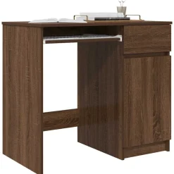 vidaXL Escritorio roble marrón 86x49x76 cm madera de ingeniería Marr&oacute;n roble Outlet