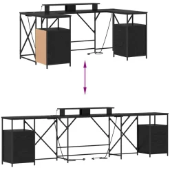 vidaXL Mobiliario De Oficina-Escritorio 182 x 101 x 87,5 cm Madera de ingeniería