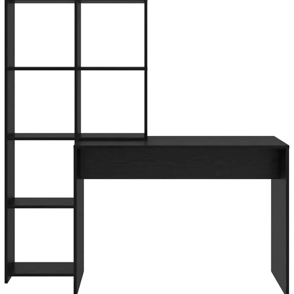 vidaXL Escritorio 138,5 x 55 x 143 cm Madera de ingeniería Roble negro