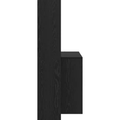 vidaXL Escritorio 138,5 x 55 x 143 cm Madera de ingeniería Roble negro