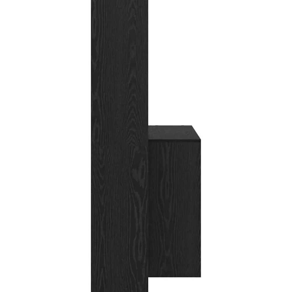 vidaXL Escritorio 138,5 x 55 x 143 cm Madera de ingeniería Roble negro