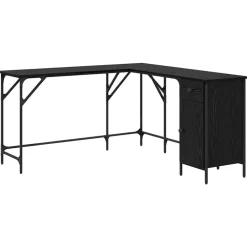 vidaXL Mobiliario De Oficina-Escritorio 141 x 141 x 75 cm Madera contrachapada