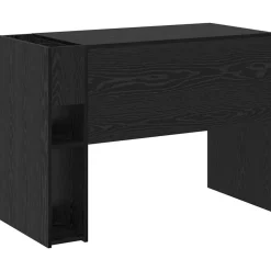 vidaXL Escritorio 109 x 50 x 78 cm Madera de ingeniería Roble negro Hot
