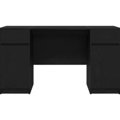 vidaXL Escritorio 140 x 49 x 76 cm Madera contrachapada Roble negro Outlet