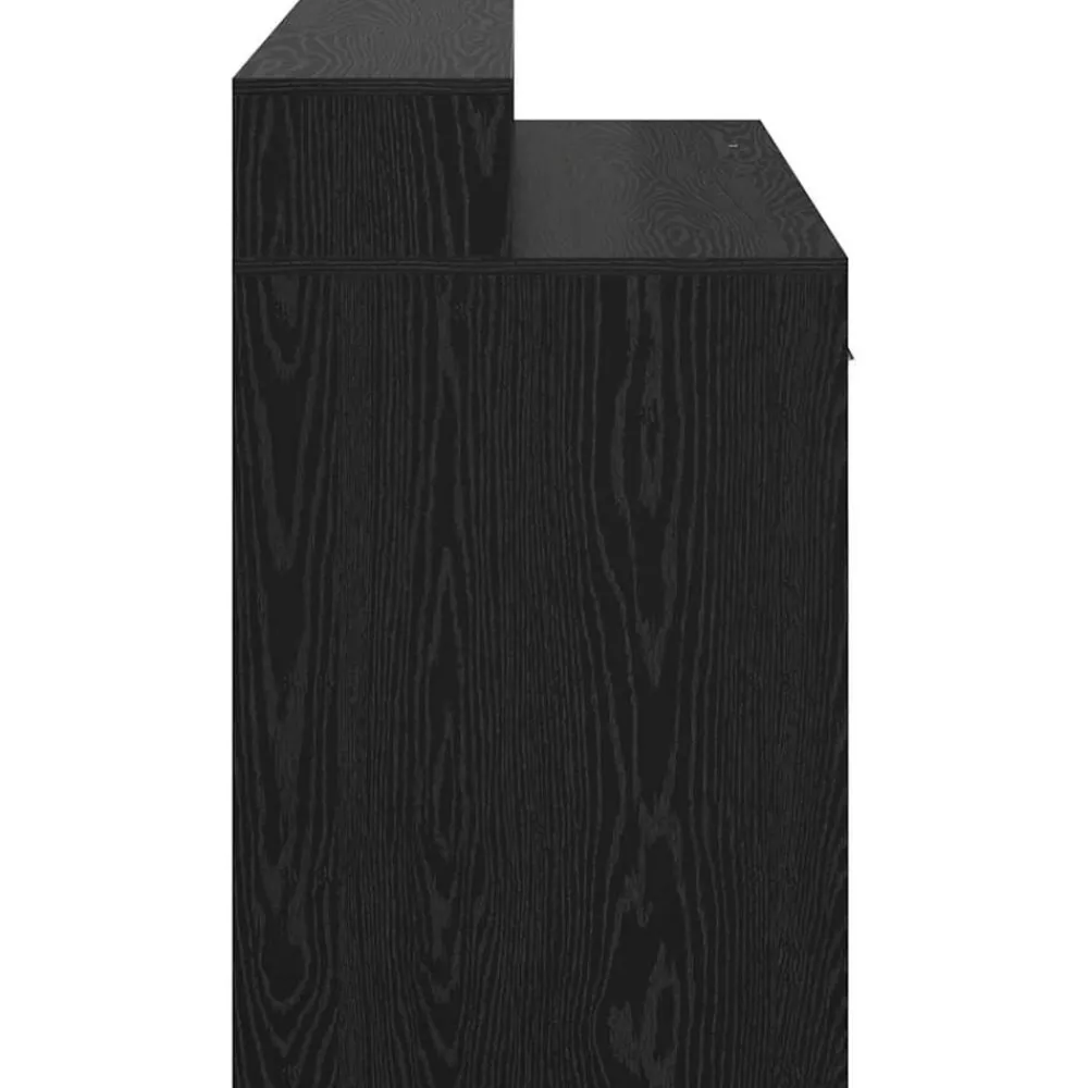 vidaXL Escritorio 120 x 55 x 91 cm Madera contrachapada Roble negro Hot