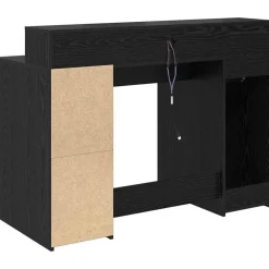 vidaXL Escritorio 120 x 55 x 91 cm Madera contrachapada Roble negro Hot