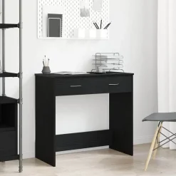 vidaXL Escritorio 80 x 40 x 75 cm Madera de ingeniería Roble negro Online