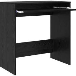 vidaXL Escritorio 77.5 x 43 x 79 cm Madera de ingeniería Roble negro Clearance