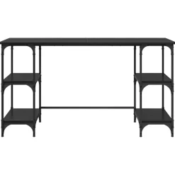 vidaXL Escritorio 140 x 50 x 75 cm Madera contrachapada Roble negro Best