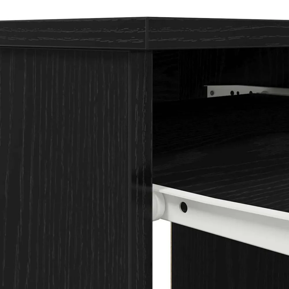 vidaXL Escritorio 86x49x76 cm madera de ingeniería Roble negro New