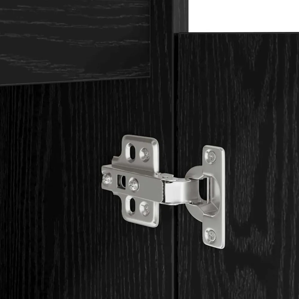 vidaXL Escritorio 86x49x76 cm madera de ingeniería Roble negro New