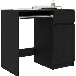 vidaXL Escritorio 86x49x76 cm madera de ingeniería Roble negro New