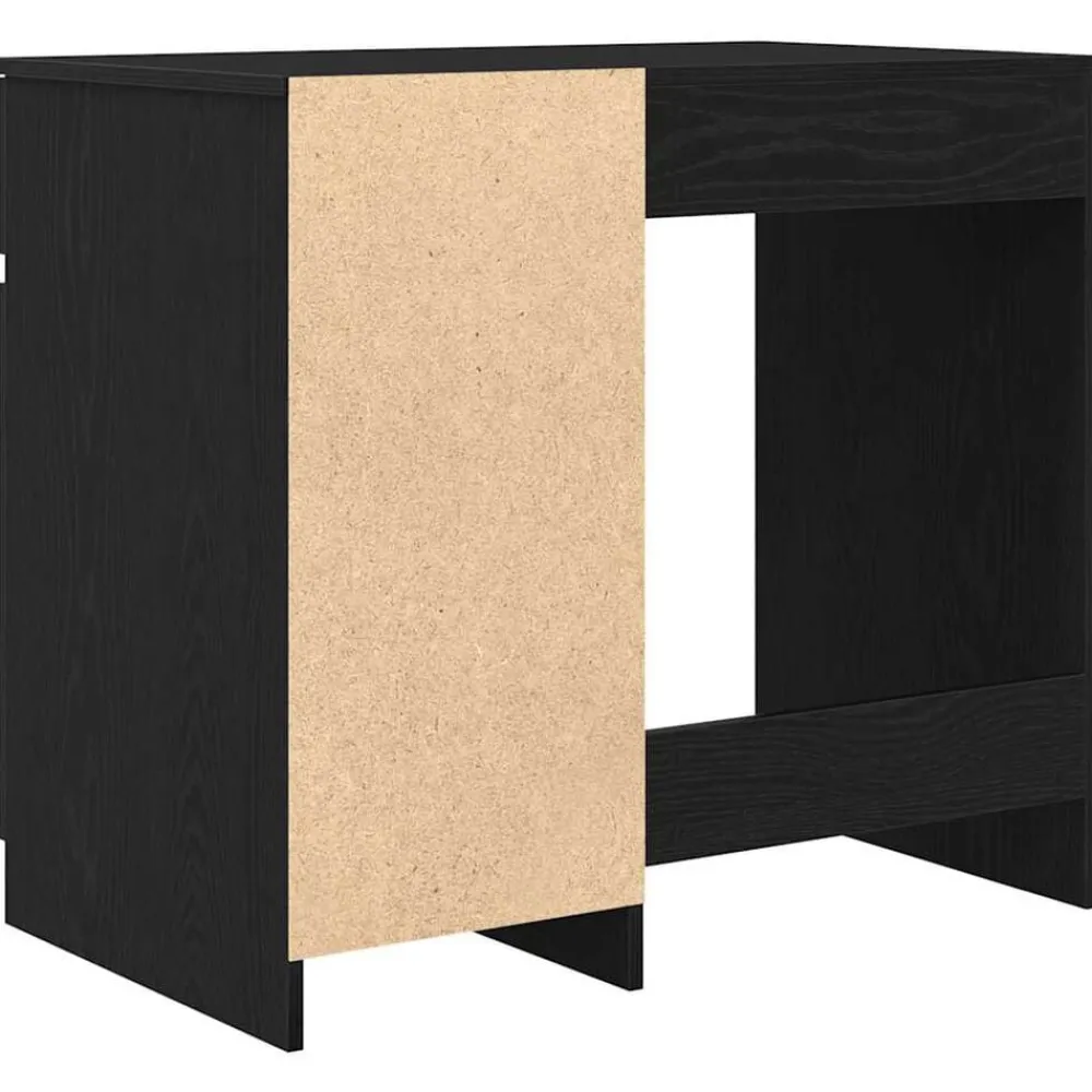 vidaXL Escritorio 86x49x76 cm madera de ingeniería Roble negro New