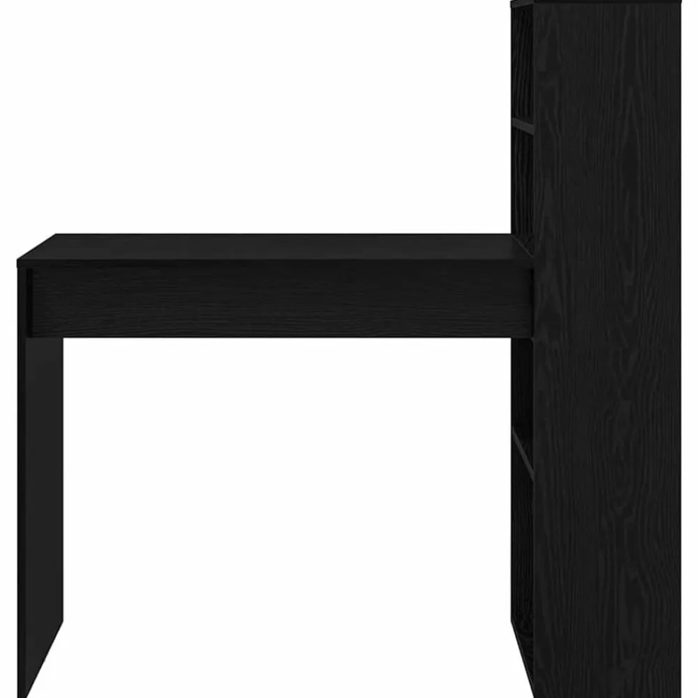 vidaXL Escritorio 113 x 54 x 120 cm Madera de ingeniería Roble negro Outlet